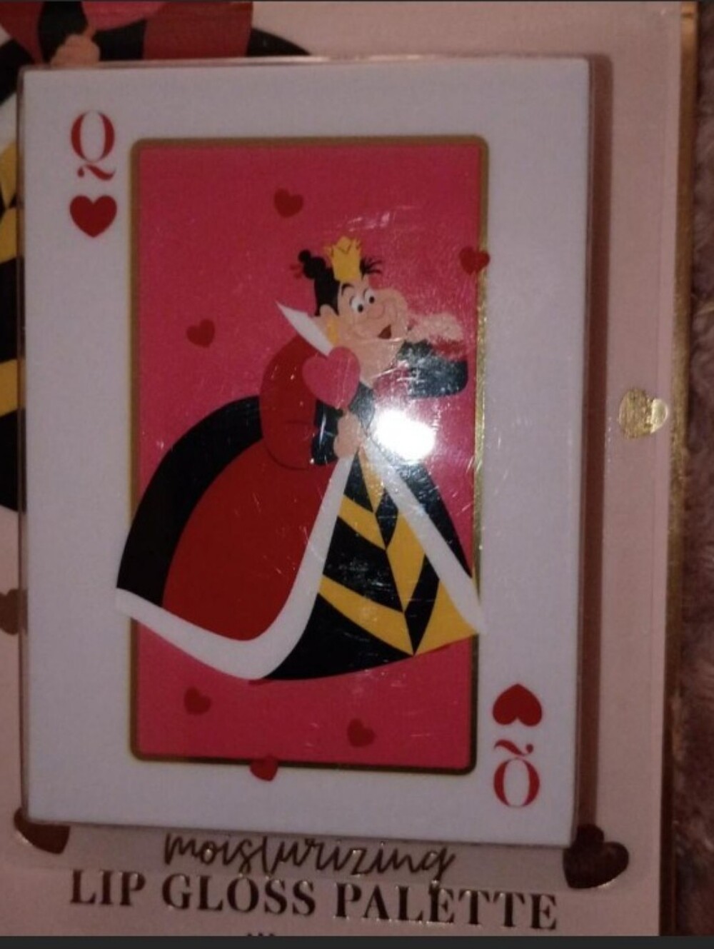 Disney Alice in Wonderland Lip Gloss Palette - Pink, Red & Gold Artwork